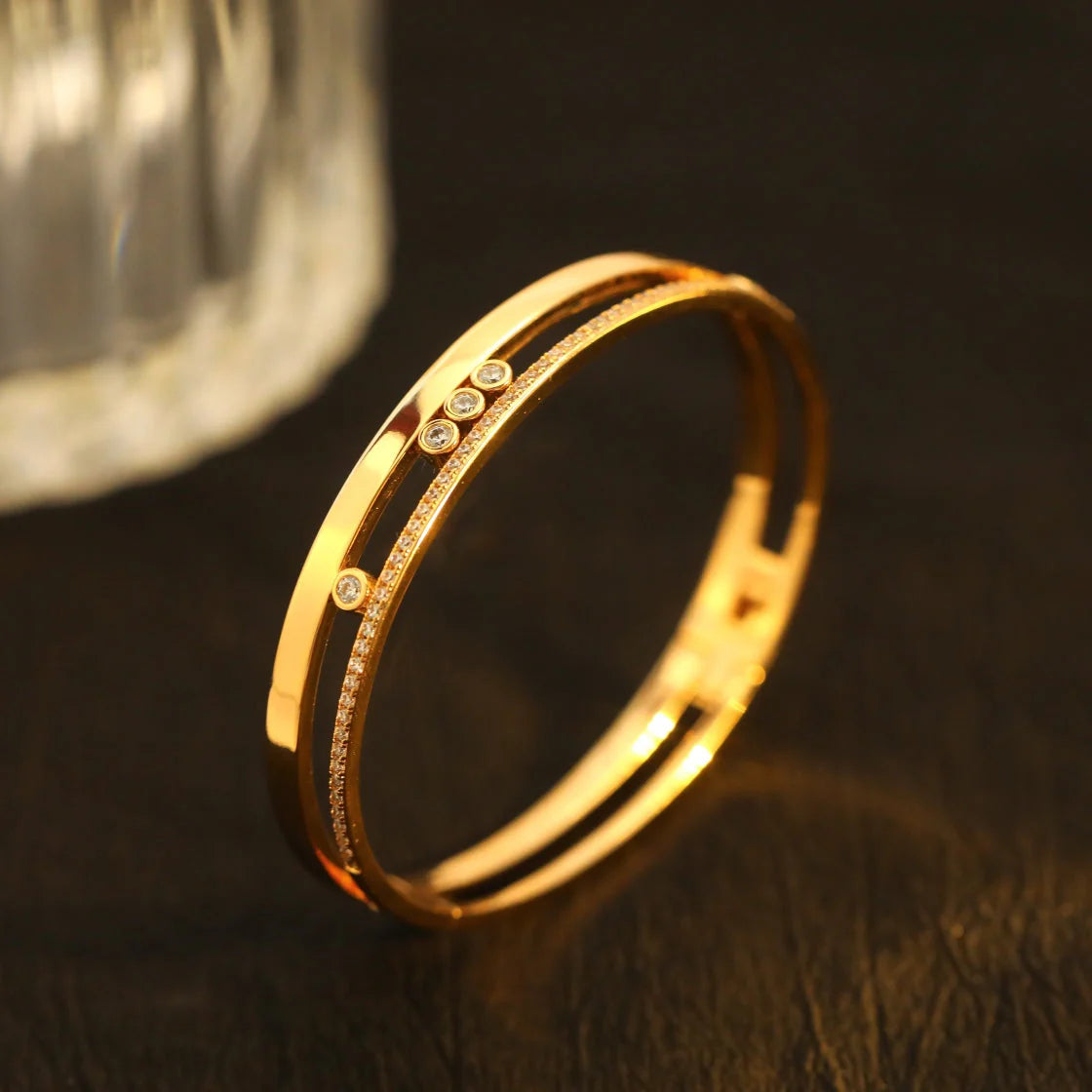 [Mystic ]Move Romane Diamond Bangle Bracelet
