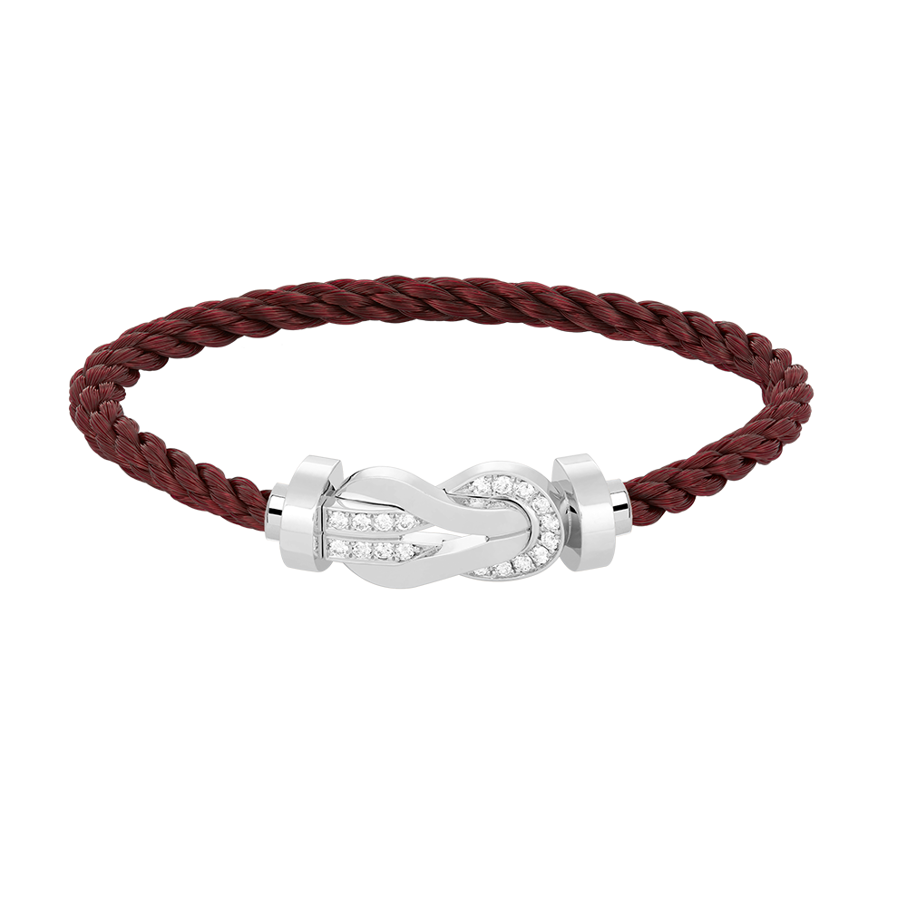 [Mystic]CHANCE LARGE 8 FIGURE BUCKLE HALF DIAMOND BRACELET SILVER