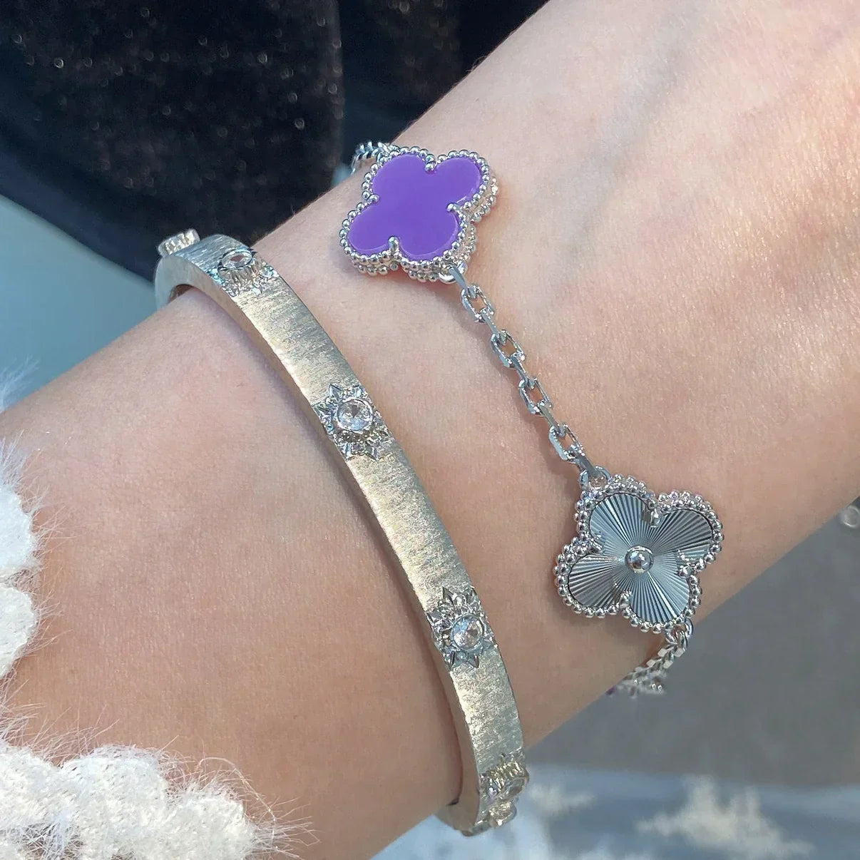 [Mystic] CLOVER 5 MOTIF VIOLET BRACELET COLLECTION