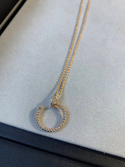 [Mystic]JUSTE NECKLACE PINK GOLD DIAMONDS