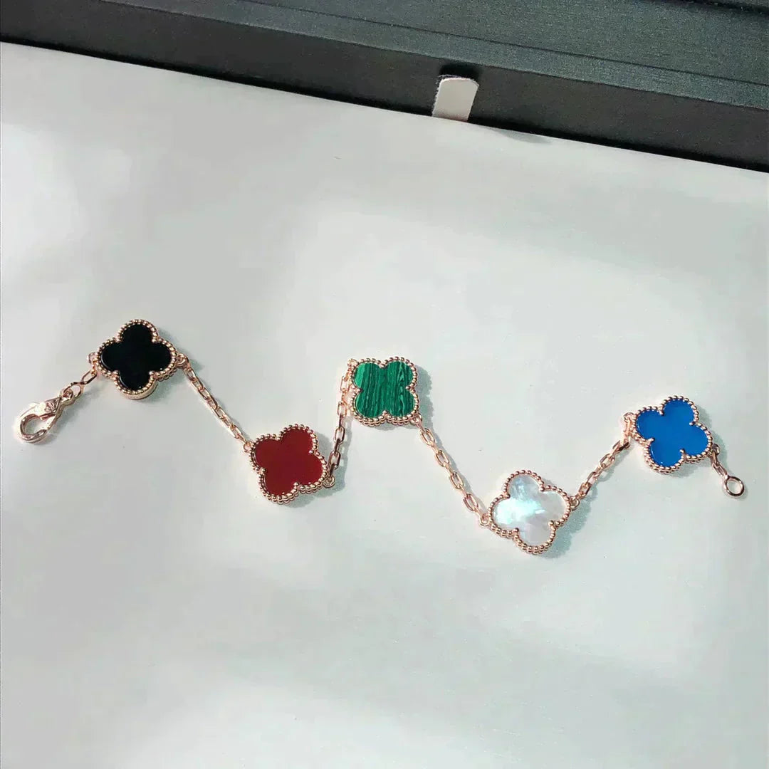 [Mystic]CLOVER 5 MOTIFS MULTICOLOR BRACELET