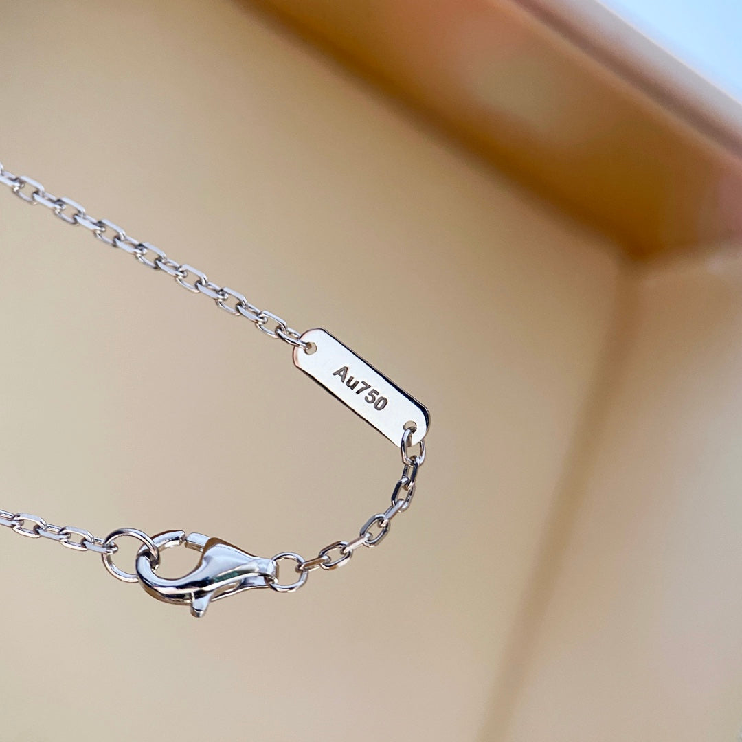[Mystic]CLOVER DIAMOND NECKLACE SILVER
