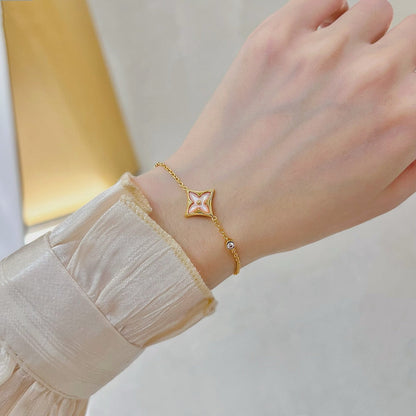 [Mystic]STAR 1 DIAMOND PINK GOLD BRACELET