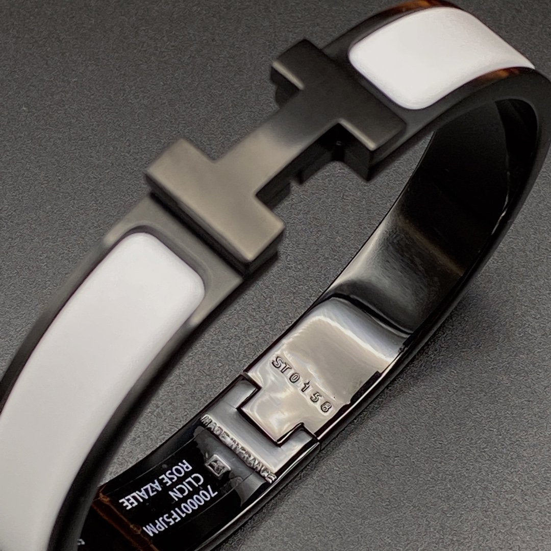 [Mystic]H BRACELET 12MM BLACK WHITE CERAMIC
