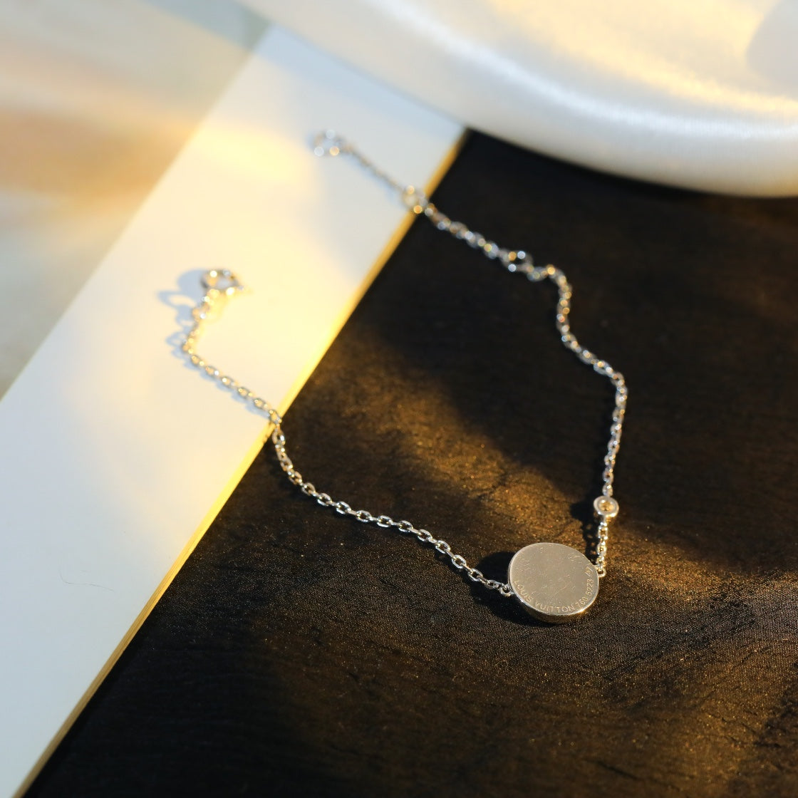 [Mystic]SUN MOTIF PINK MOP SILVER BRACELET
