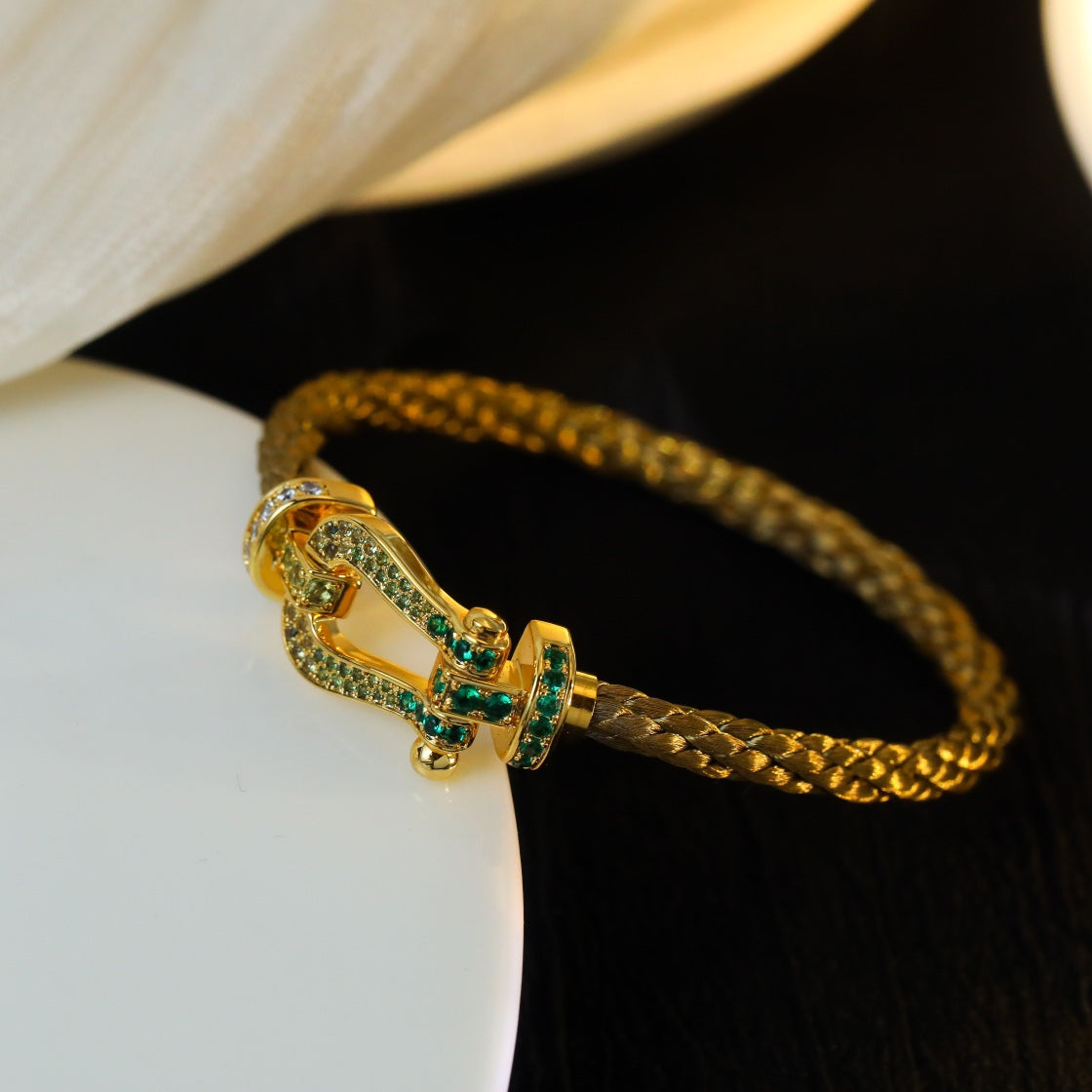 [Mystic]FORCE 10 GOLD GREEN DIAMOND PAVED