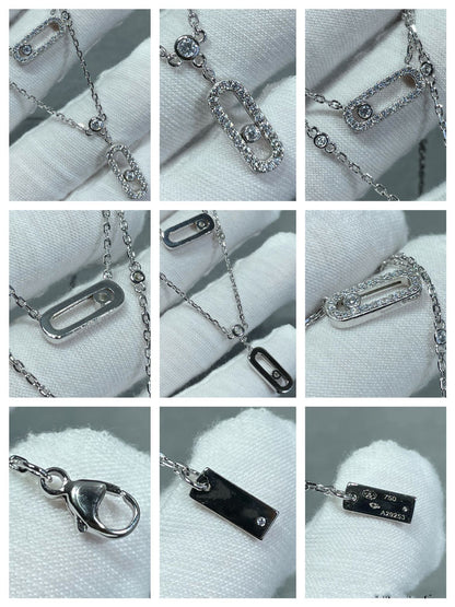 [Mystic ]MOVE 2 ROW DIAMOND NECKLACE