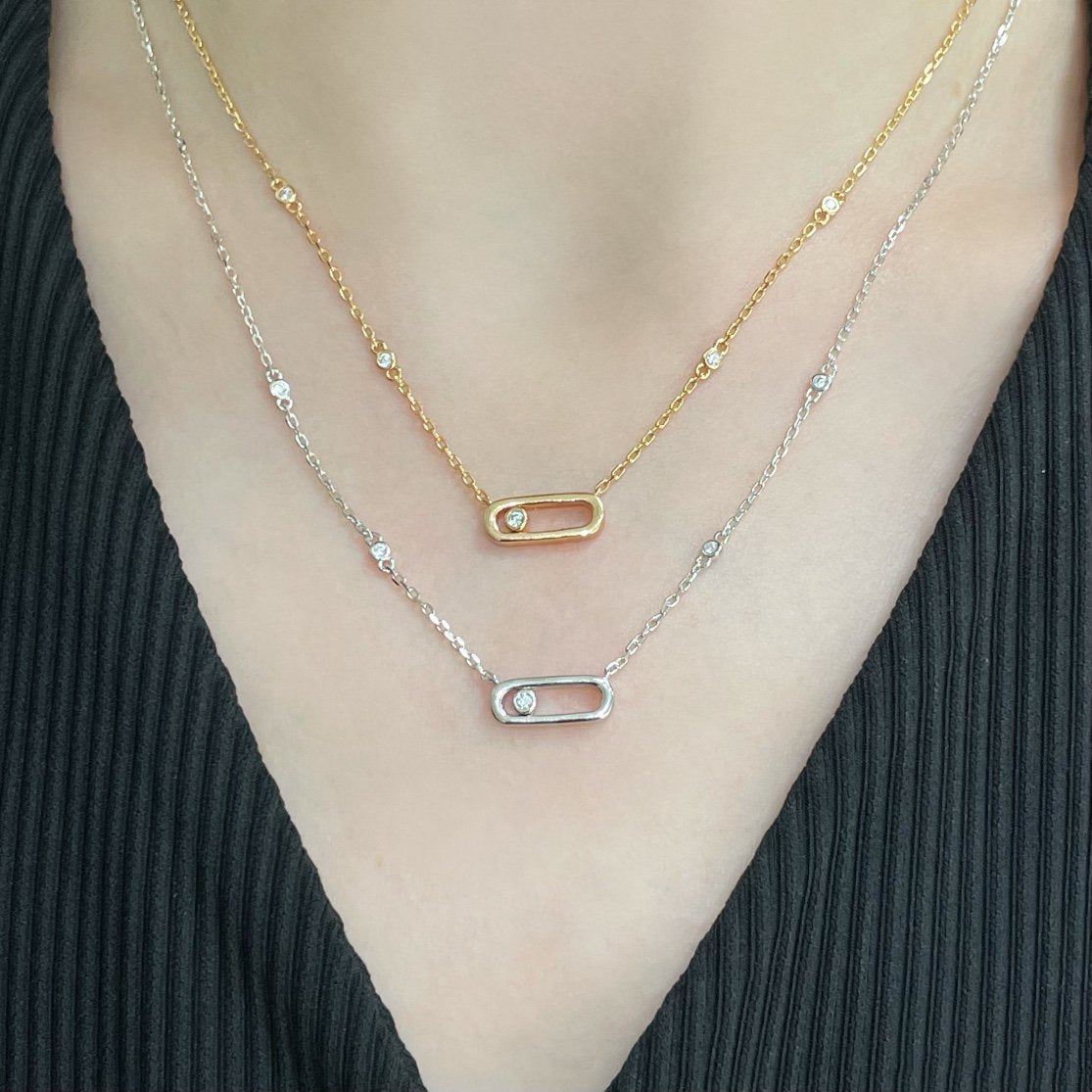 [Mystic ]MOVE UNO DIAMOND NECKLACE