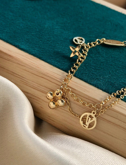 [Mystic]BLOOMING PINK GOLD MOP BRACELET