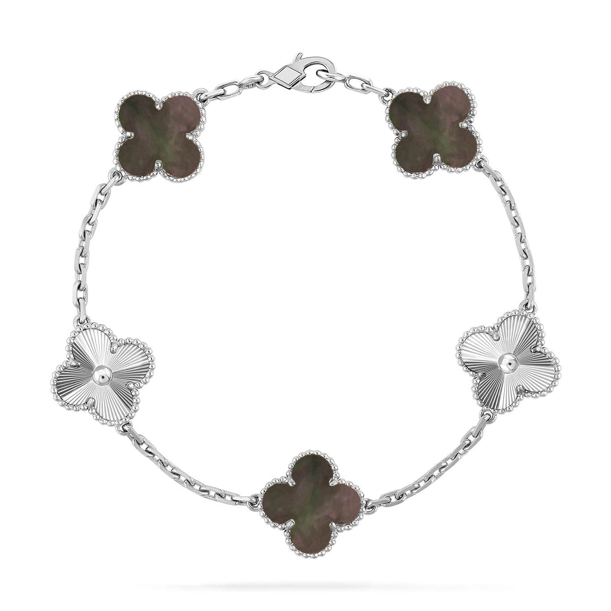 [Demi jewelry] CLOVER 5 MOTIF GRAY MOP BRACELET COLLECTION
