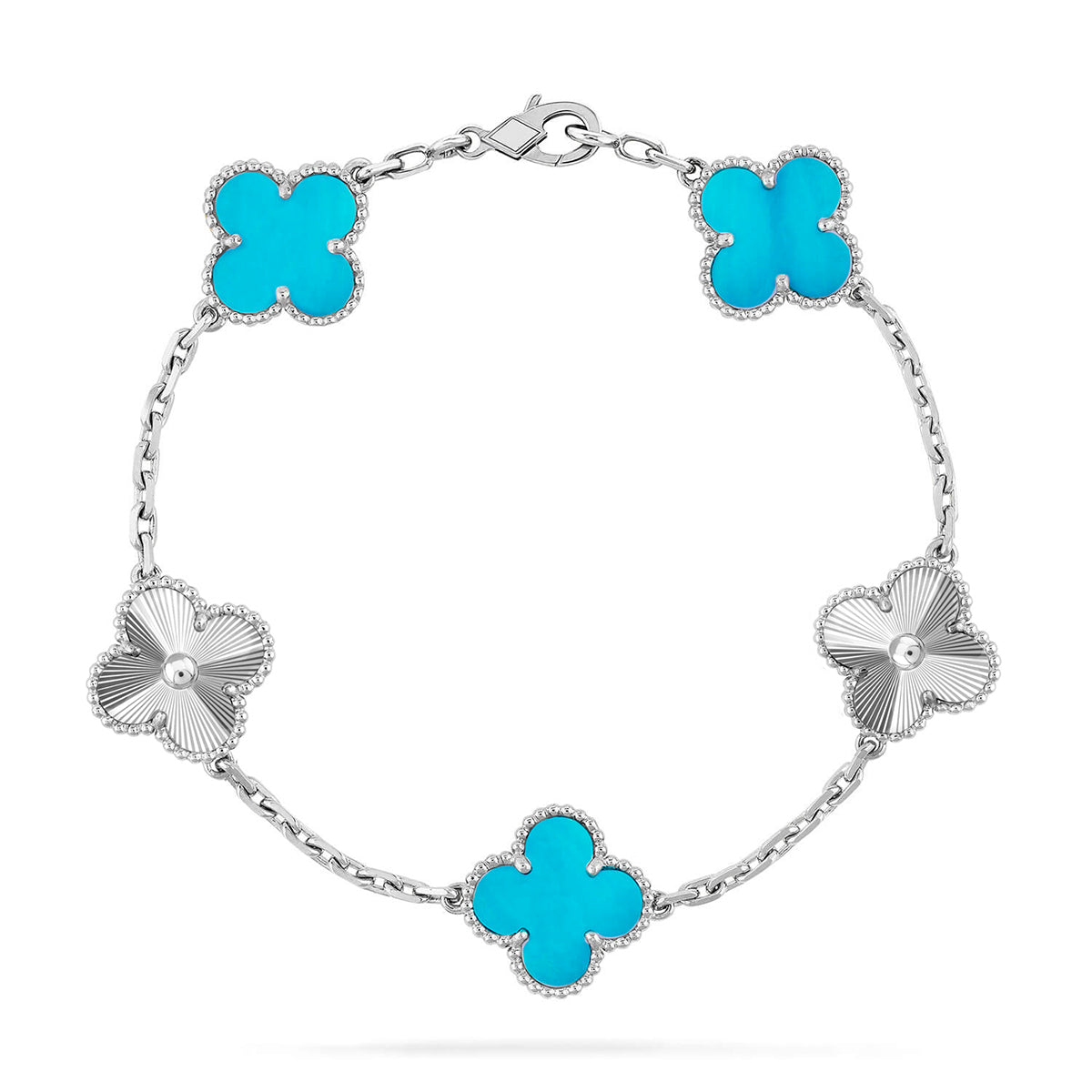 [Demi jewelry] CLOVER 5 MOTIF TURQUOISE BRACELET COLLECTION