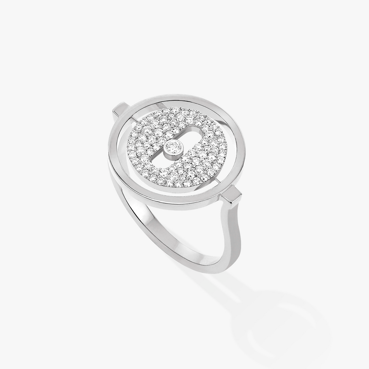 [Mystic ]Mystic MOVE PAVED SILVER DIAMOND RING