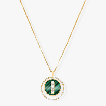 [Mystic ]Mystic MOVE 3 DIAMOND MALACHITE GOLD DIAMOND NECKLACE