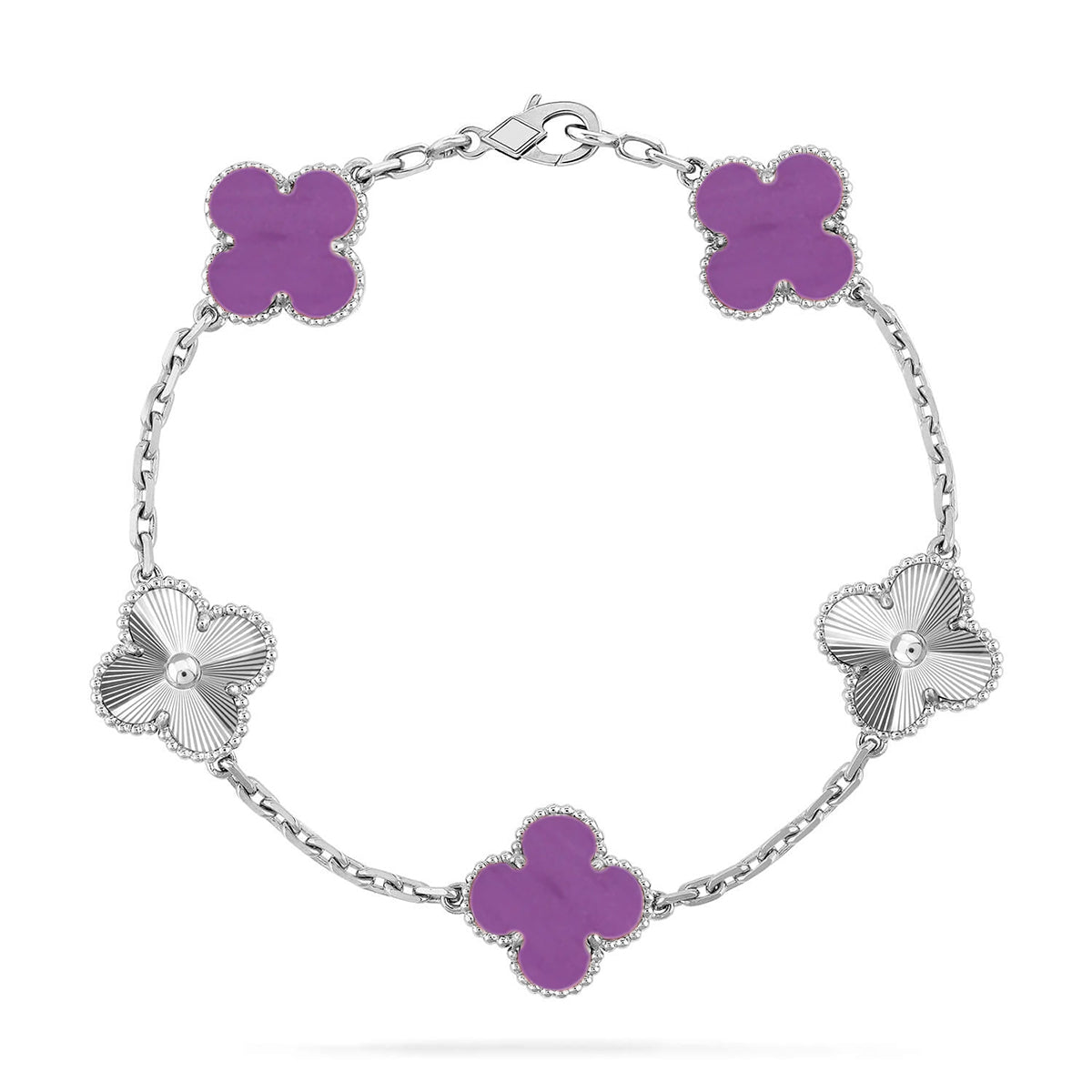 [Demi jewelry] CLOVER 5 MOTIF VIOLET BRACELET COLLECTION-new
