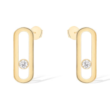 [Mystic ]MOVE UNO SMALL 1 DIAMOND EARRINGS