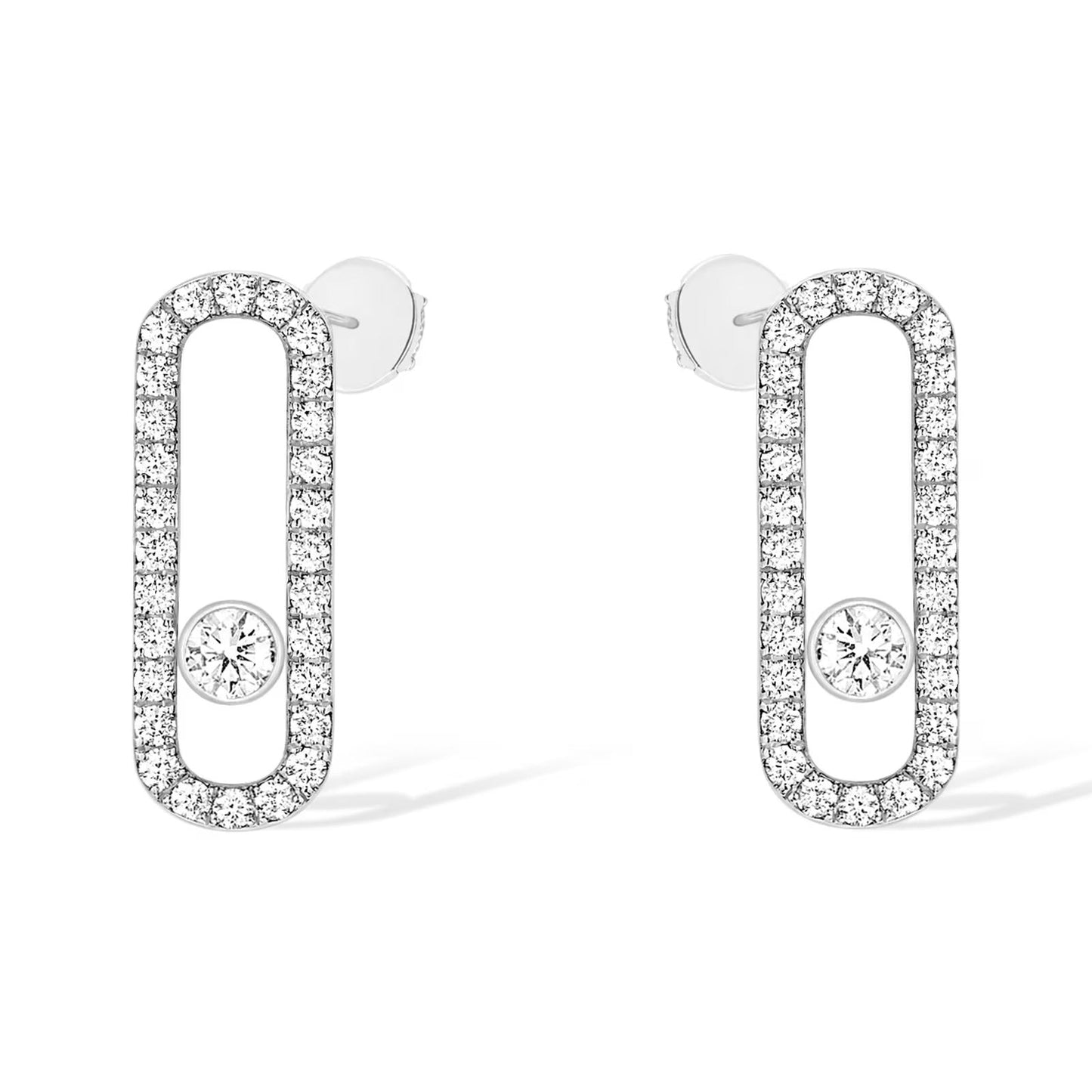[Mystic ]MOVE UNO STUD DIAMOND PAVED EARRINGS