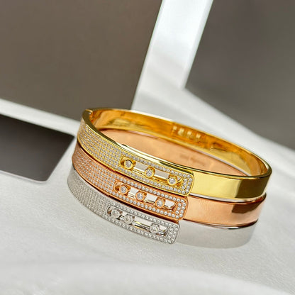 [Mystic ]Move Noa Rose Gold Pavé Diamond Bangle Bracelet