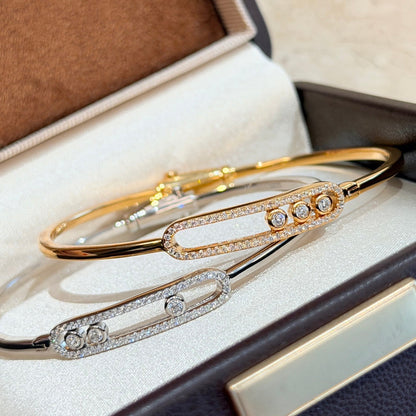 [Mystic ]Move Pavé Diamond Bangle Bracelet M