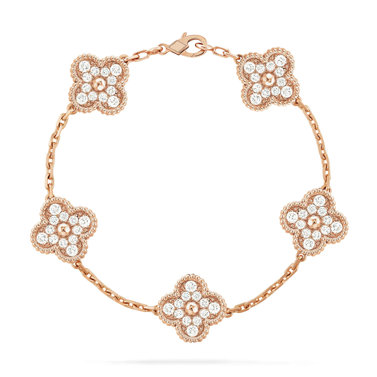 [Demi jewelry] CLOVER 5 MOTIF FULL DIAMOND BRACELET COLLECTION