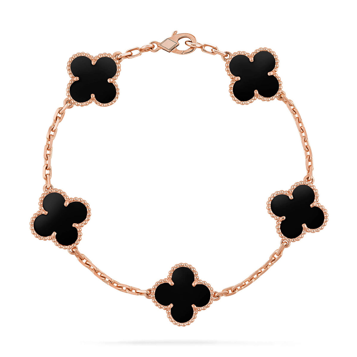 [Demi jewelry] CLOVER 5 MOTIF ONYXS BRACELET COLLECTION