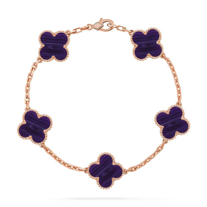 [Mystic]CLOVER 5 MOTIF PURPLE STRIPES BRACELET COLLECTION