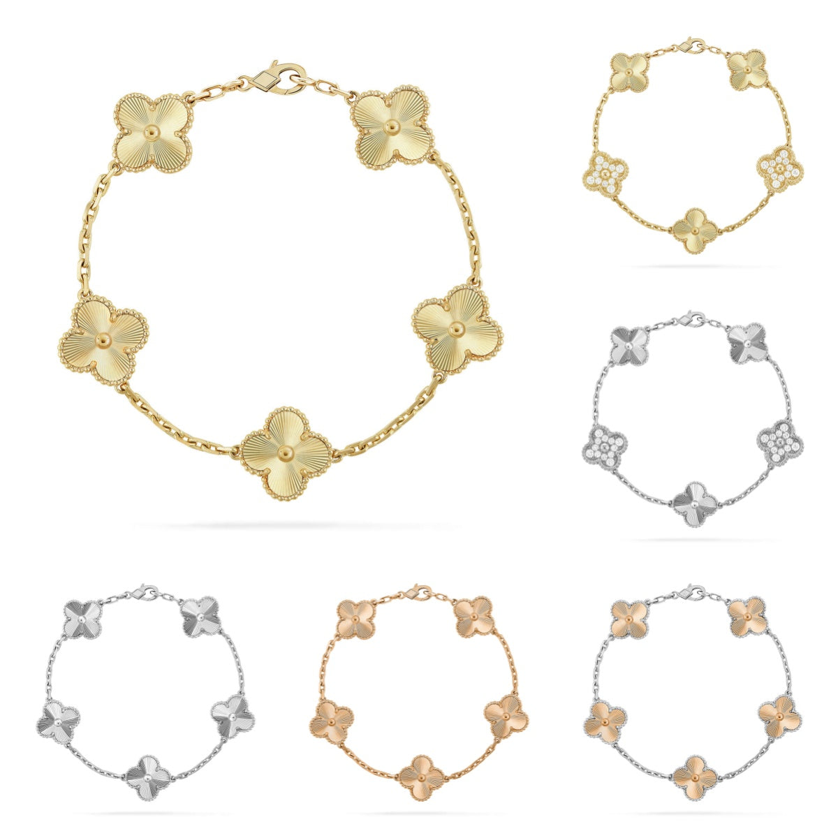 [Demi jewelry] CLOVER 5 MOTIF LASER BRACELET COLLECTION-new