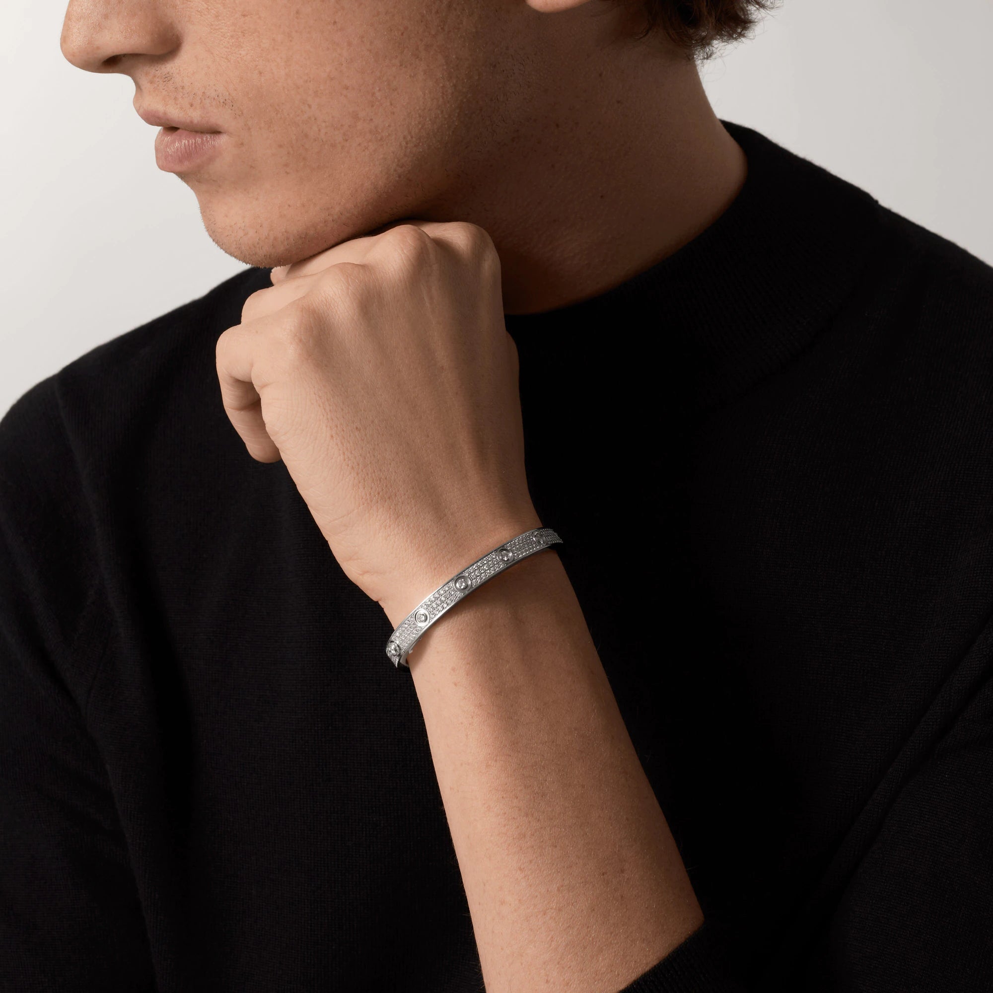 [Demi jewelry]LOVE BRACELET 6.1MM DIAMOND-PAVED 10 BIG DIAMONDS