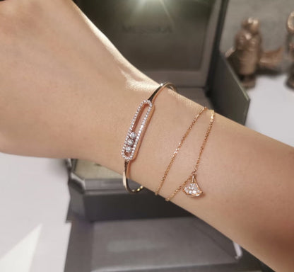 [Mystic ]Move Pavé Diamond Bangle Bracelet M
