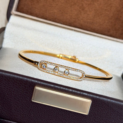 [Mystic ]Move Pavé Diamond Bangle Bracelet M