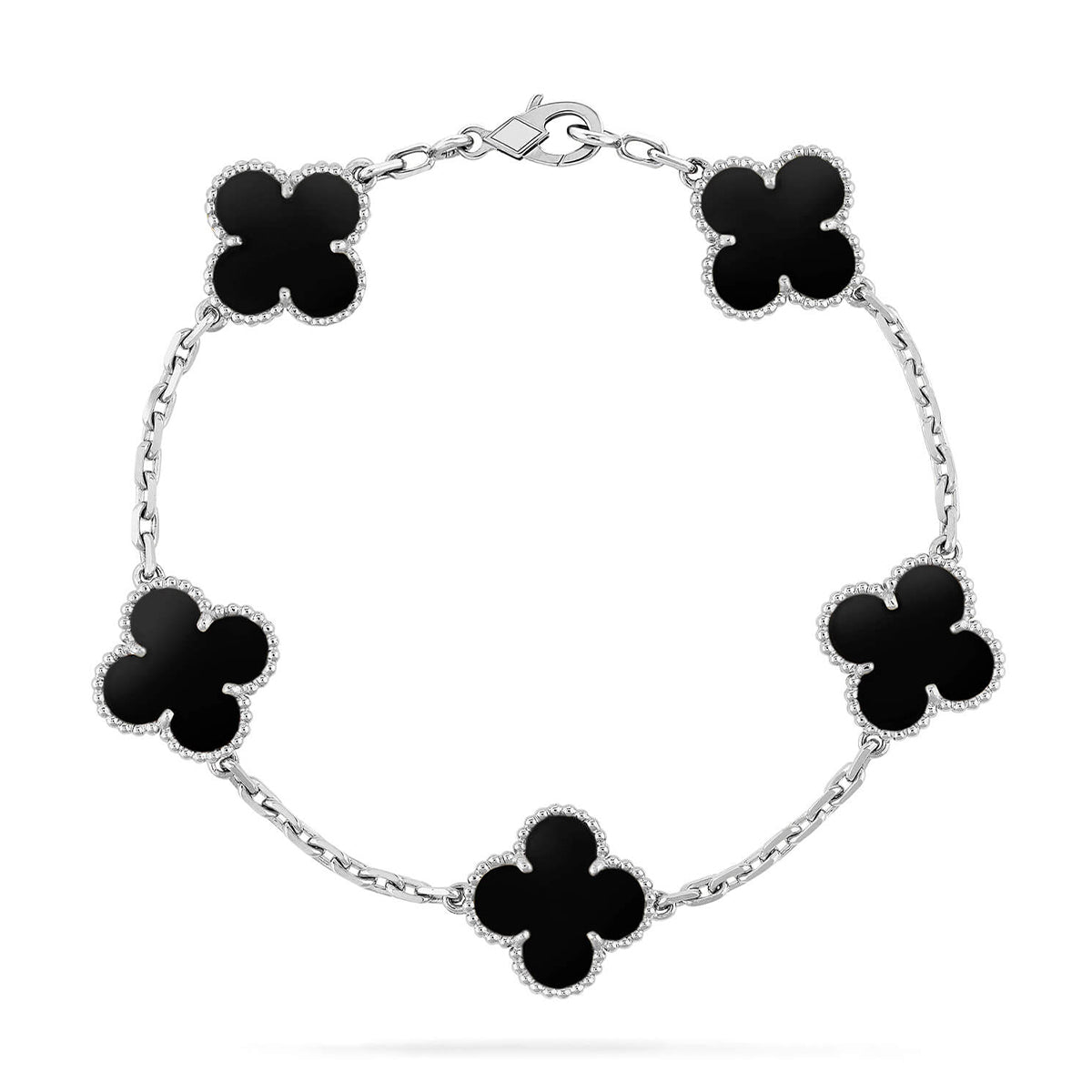 [Demi jewelry] CLOVER 5 MOTIF ONYXS BRACELET COLLECTION-new