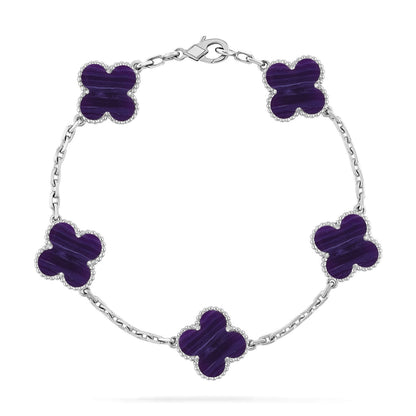 [Mystic]CLOVER 5 MOTIF PURPLE STRIPES BRACELET COLLECTION