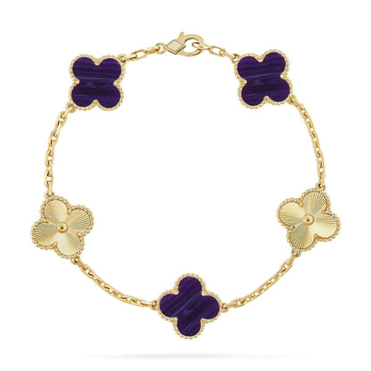 [Mystic]CLOVER 5 MOTIF PURPLE STRIPES BRACELET COLLECTION