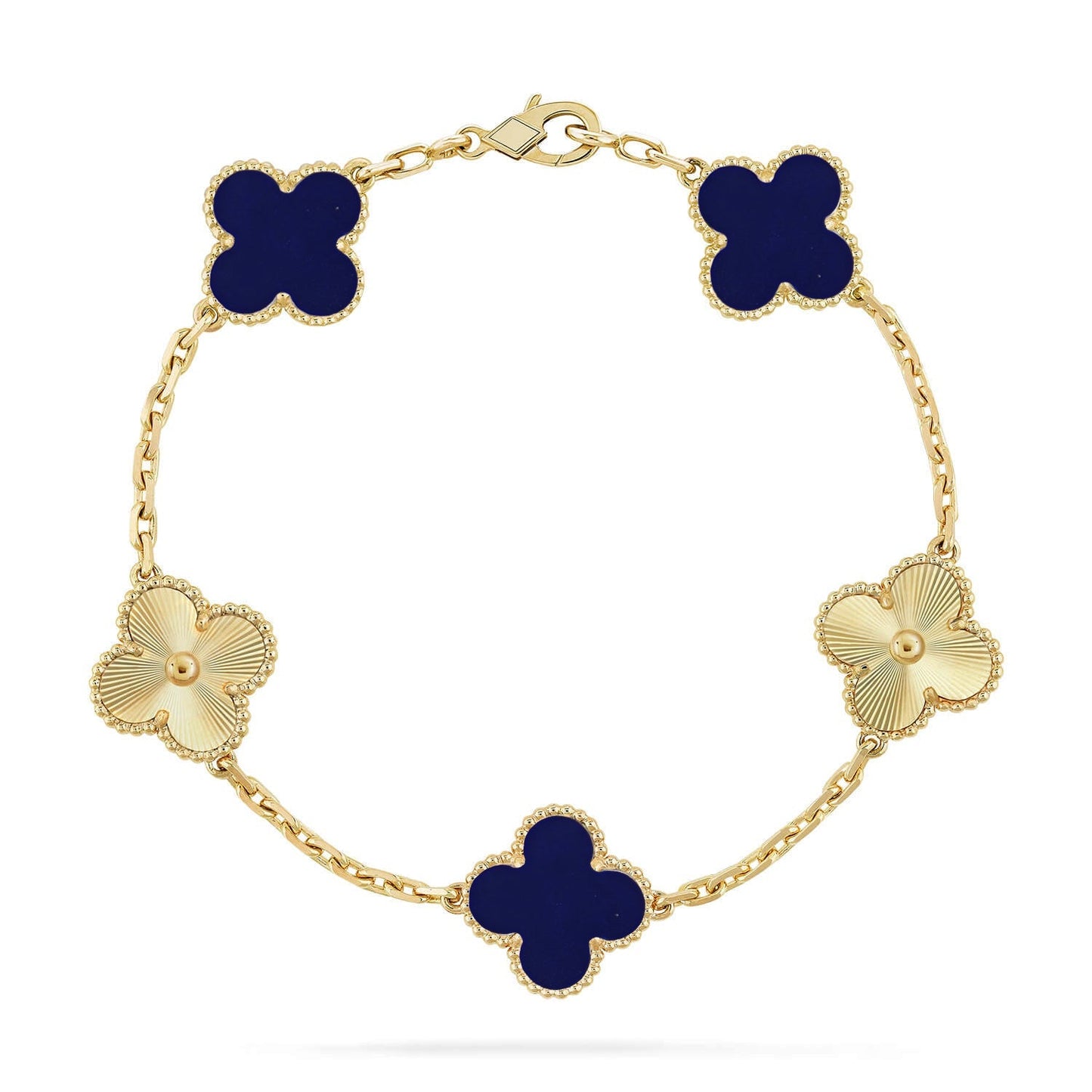 [Mystic]CLOVER 5 MOTIF LAPIS LAZULI BRACELET COLLECTION