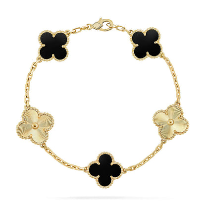[Mystic] CLOVER 5 MOTIF ONYXS BRACELET COLLECTION