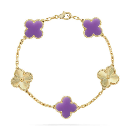 [Mystic]CLOVER 5 MOTIF LIGHT PURPLE BRACELET COLLECTION