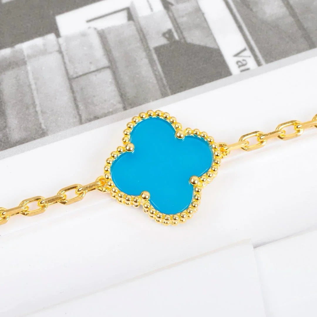 [Demi jewelry] CLOVER 5 MOTIF TURQUOISE BRACELET COLLECTION