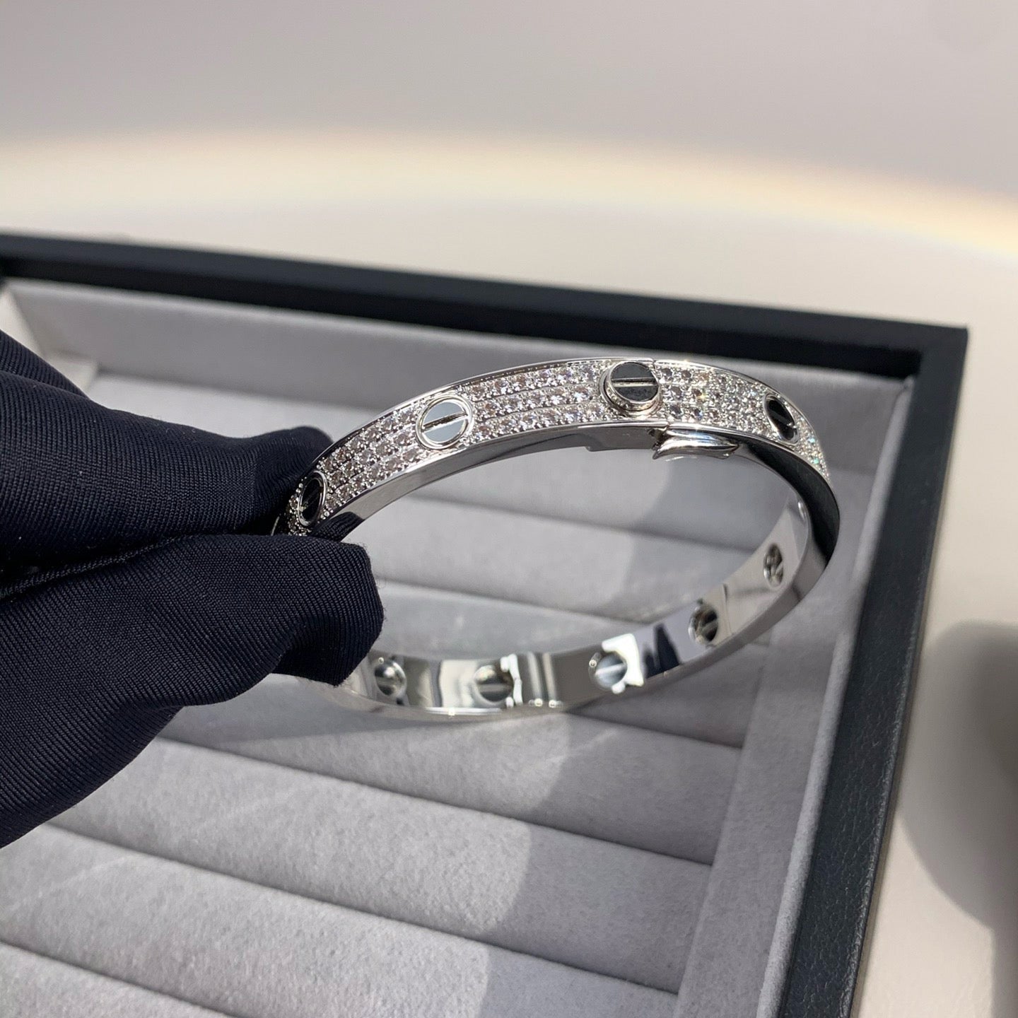 [Mystic]LOVE BRACELET 6.1MM DIAMOND-PAVED CERAMIC