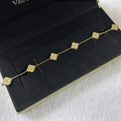 [Mystic]CLOVER 6 MOTIF DIAMOND BRACELET
