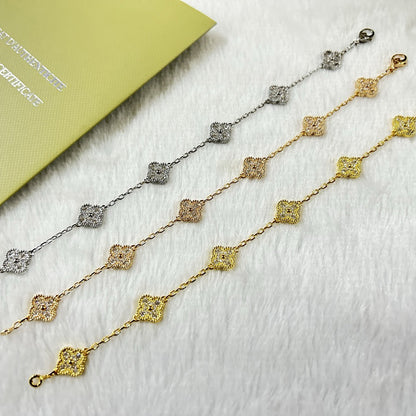 [Mysitc ]New CLOVER 6 MOTIF DIAMOND BRACELET