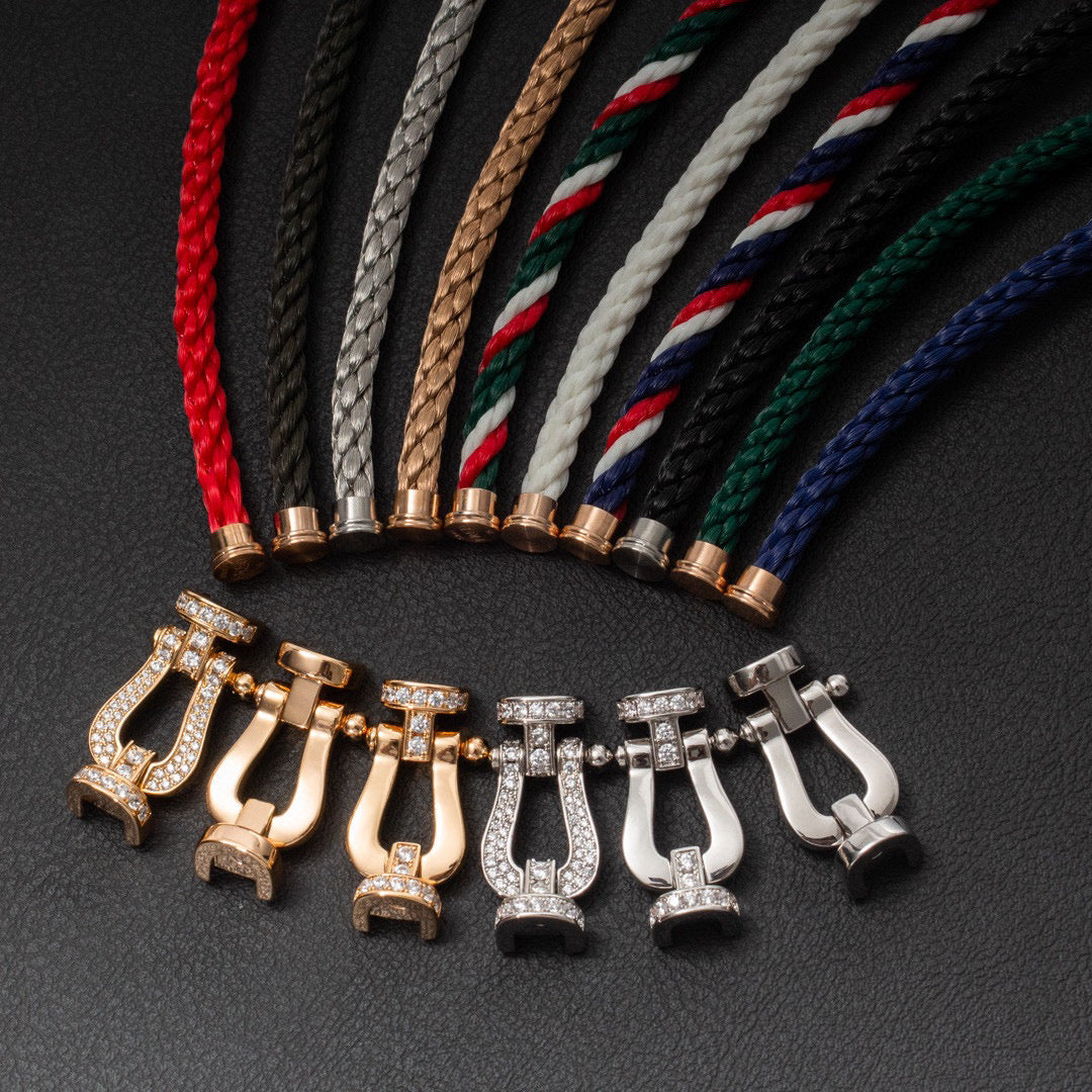 [Mystic]FORCE LARGE HORSESHOE FULL DIAMOND BRACELET SILVER