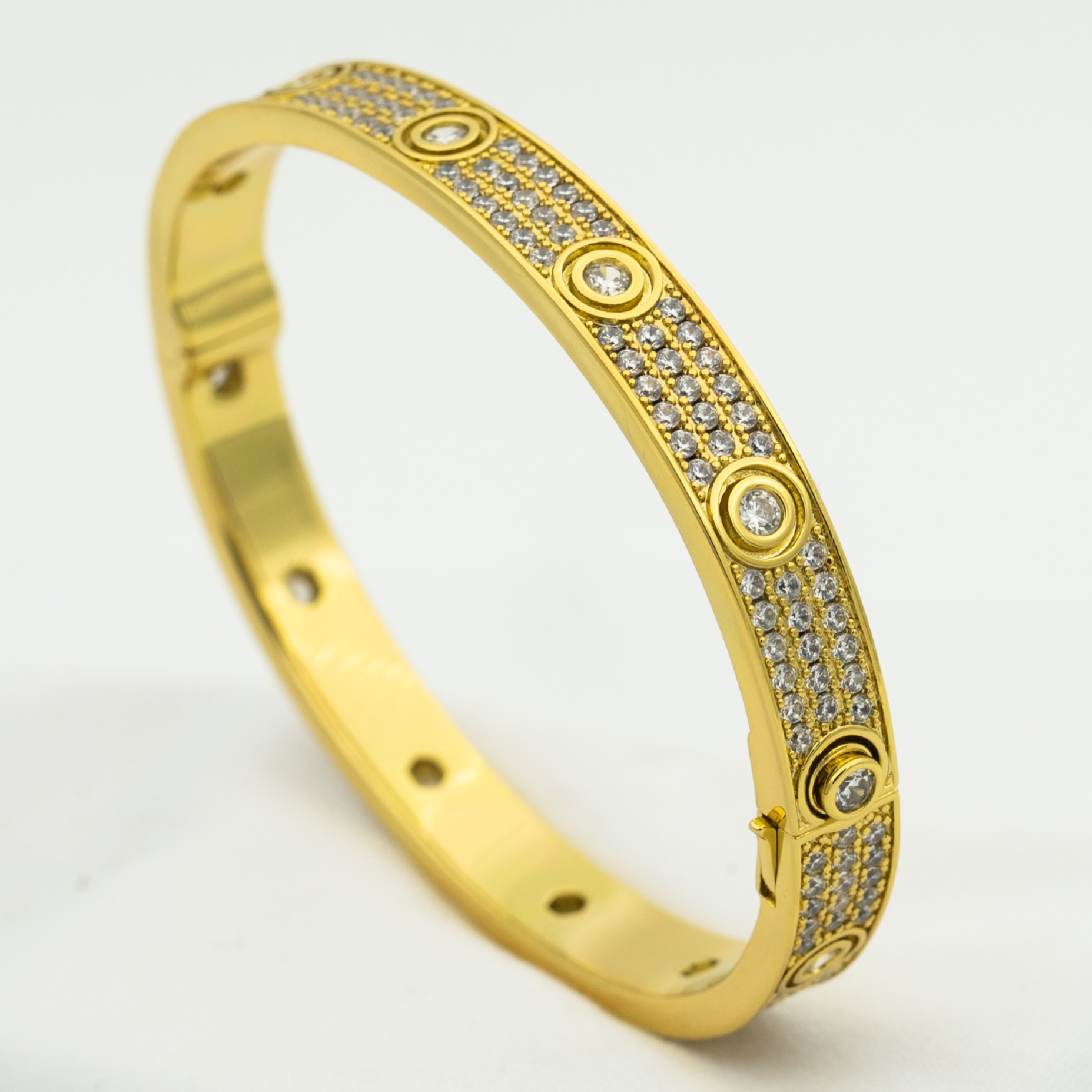 [Demi jewelry]LOVE BRACELET 6.1MM DIAMOND-PAVED 10 BIG DIAMONDS