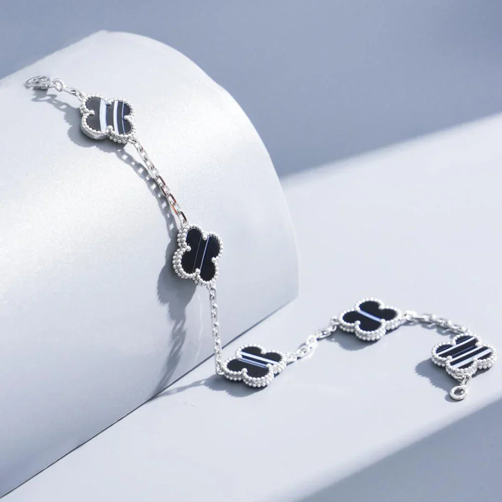 [Demi jewelry] CLOVER 5 MOTIF PULSAR STONE BRACELET COLLECTION