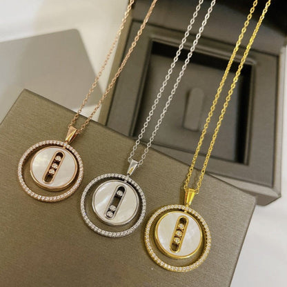 [Mystic ]Mystic MOVE MM NACRE BLANCHE DIAMOND NECKLACE