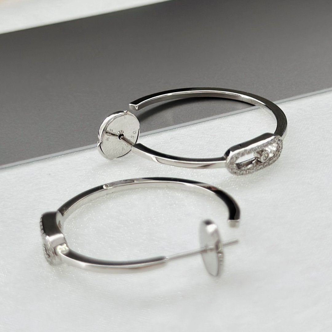 [Mystic ]CREOLES MOVE UNO PM DIAMOND EARRINGS