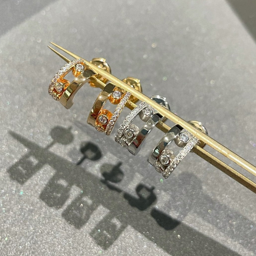 [Mystic ]MOVE ROMANE EARRINGS DIAMOND