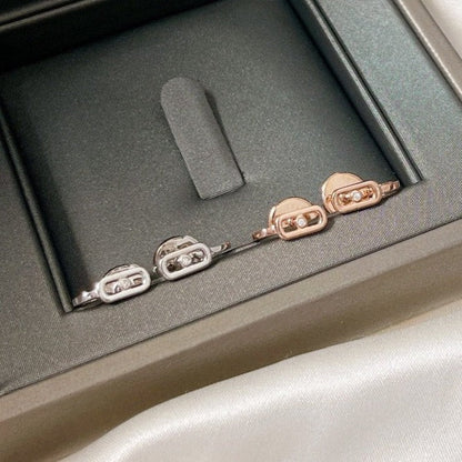 [Mystic ]CREOLES MOVE UNO MINI 1 DIAMOND EARRINGS
