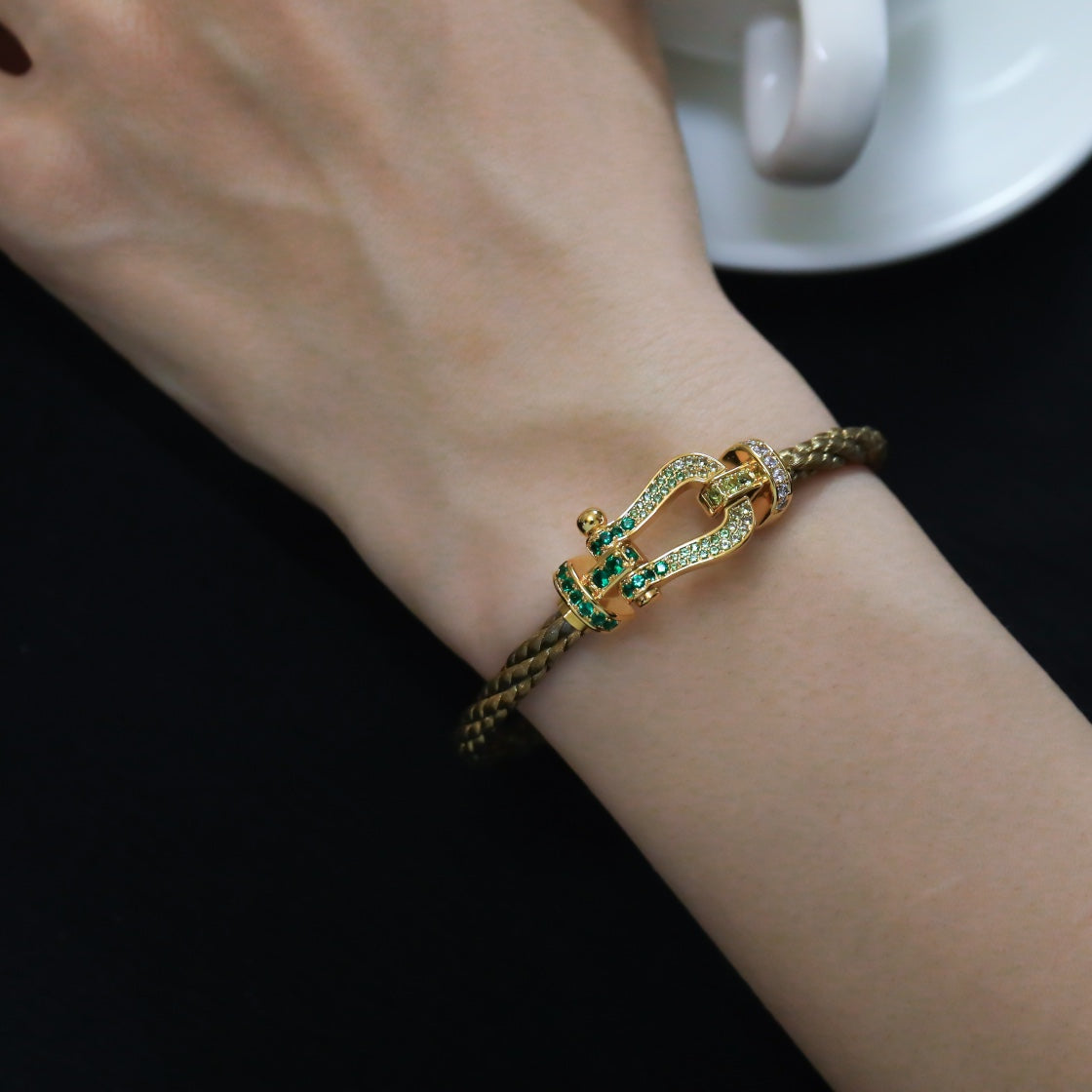 [Mystic]FORCE 10 GOLD GREEN DIAMOND PAVED