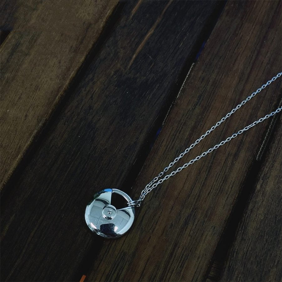 [Mystic]AMULETTE SILVER FULL DIAMOND NECKLACE