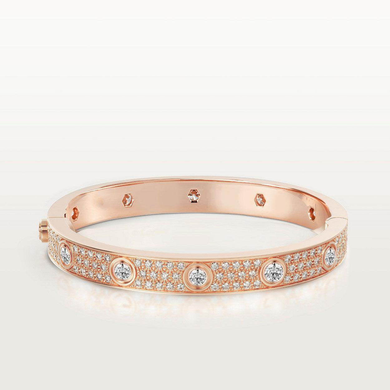 [Demi jewelry]LOVE BRACELET 6.1MM DIAMOND-PAVED 10 BIG DIAMONDS