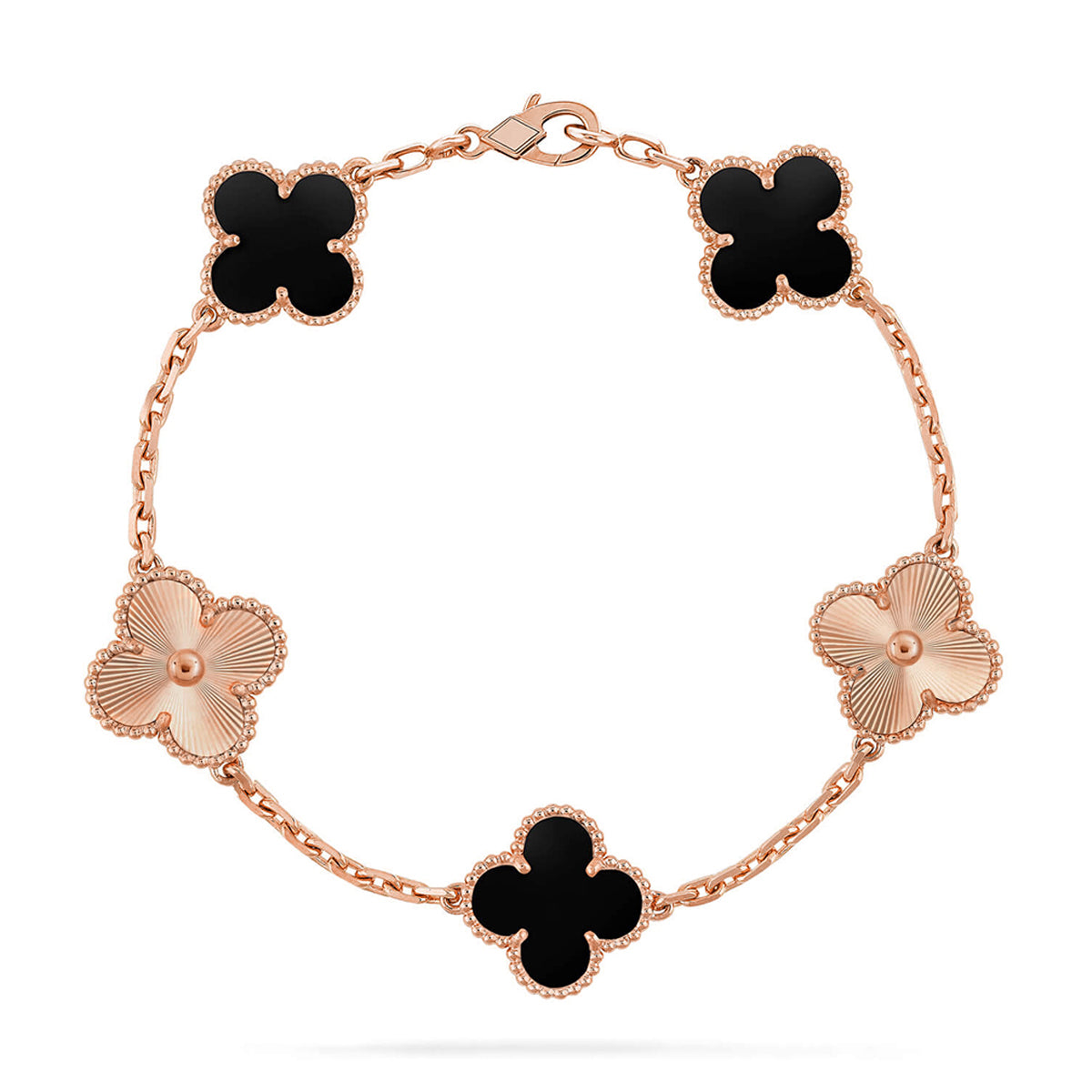 [Demi jewelry] CLOVER 5 MOTIF ONYXS BRACELET COLLECTION